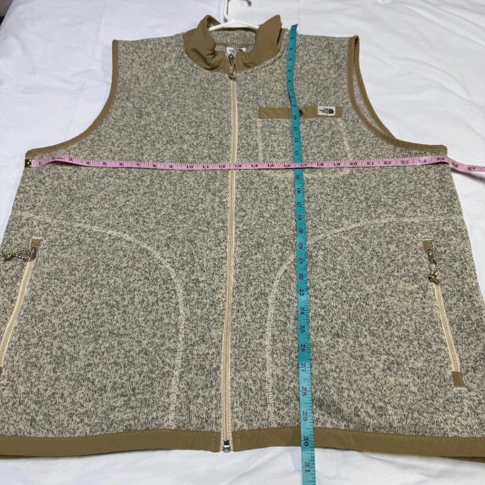 The North Face Gordon Lyons Vest XL‎ Gray Khaki Trim EUC